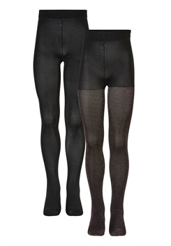 The New tights - 2-pak - Glitter/black